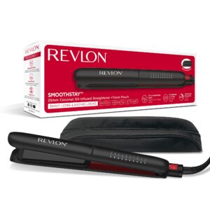 Revlon Smoothstay Coconut Oil-Infused Hair Straightener (25mm Triple-Coated Ceramic Plates