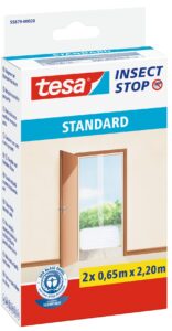 esa Insect Stop STANDARD Fly Screen for Doors - 2-pcs Insect Screen Door with Hook & Loop Tape - Fly Net without Drilling - White