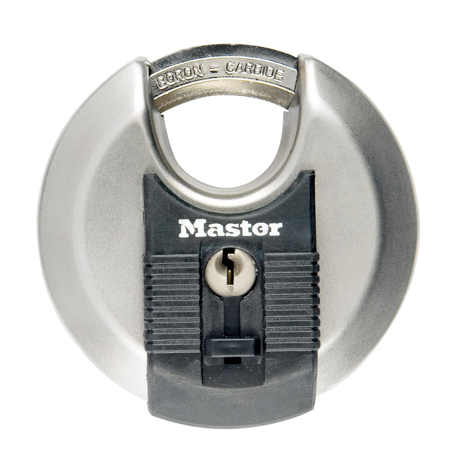 MASTER LOCK Heavy Duty Disc Padlock [Key] [Stainless Steel] [Outdoor] M40EURD - Best Used for Storage Units