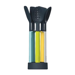 Joseph Joseph Elevate Silicone 5-Piece Kitchen Tool Set with Compact Stand - Opal