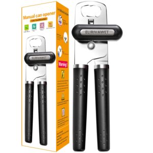 Can Opener Manual Heavy Duty Handheld Can Opener Smooth Edge Comfortable Grip Safety Can Openers