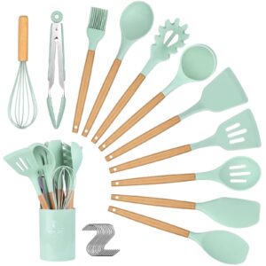 Kitchen Utensil Set - 22 Pcs Silicone Cooking Utensils Heat Resistant Nonstick Kitchen Tools with Hooks