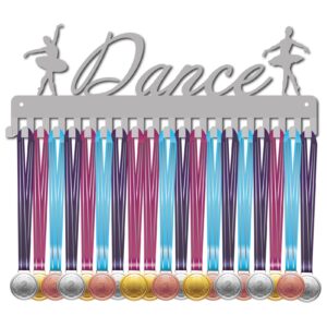 CREATCABIN Dance Medal Hanger Display Sports Medal Holder Display Award Metal Iron Holder Rack Frame Wall Mounted for Athletes Medalist Runner Soccer Gymnastics Marathon 20Pcs Hooks 15.7 x 5.5 Inch