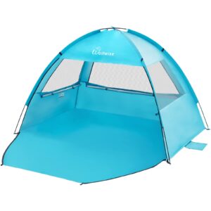 WolfWise Easy Set up Beach Tent UPF 50+ Sun Shelter Canopy Tent for 2-3 Person