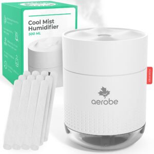Aerobe Air Humidifier For Bedroom Cough - Cool Mist Humidifiers For Home Mini Humidifier For Baby Plant Humidifier For Indoor Plants Soothing Warm Night Light Perfect For Serene Environme