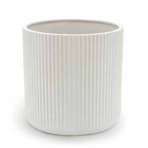Amazon Basics Fluted Ceramic House Planter