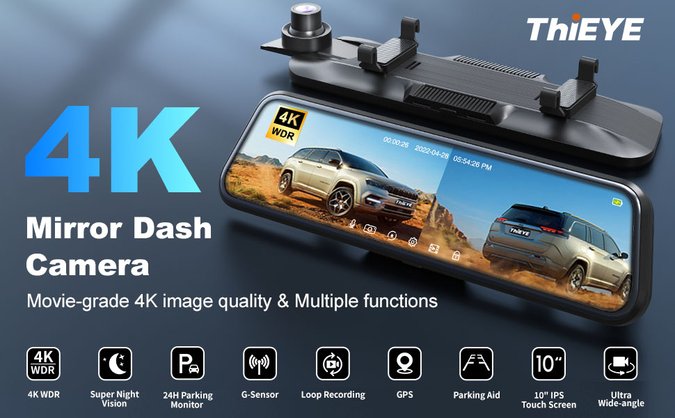 dash cam front and rear mirror dash cam dash cam mirror car camera