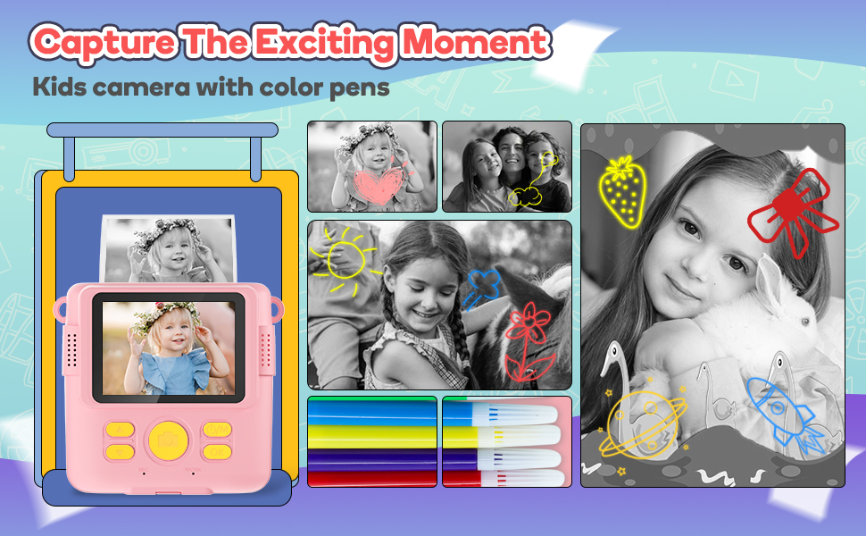 kids camera instant print