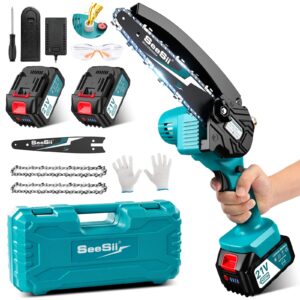 4000+4000 mAh Mini Chainsaw Cordless 6 inch