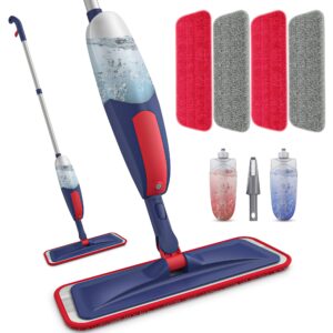 Microfibre Spray Mops for Cleaning Floors - BPAWA Hard Floor Mop with Spray Flat Dry Wet Mop for Laminate Wooden Tile Wood Vinyl Flooring