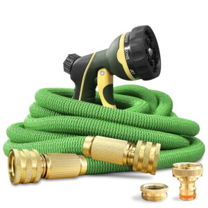 NGreen Expandable and Flexible Garden Hose - Strength Durable Fabric and 12-Layer Latex Inner Tube