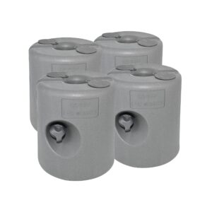 Ram® Grey 4 X Plastic Gazebo Weight Leg Foot Leg Pole Anchor Weights Sand Weight For Tent Fill With Sand or Water Grey