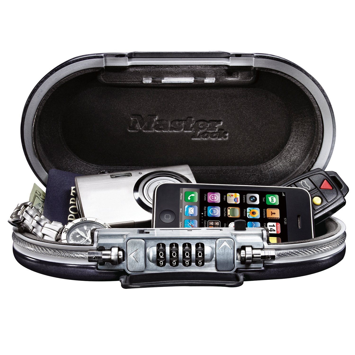 Master Lock Portable Small Lock Box, Set Your Own - Keystone 4