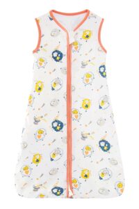 ChicSky Baby Sleeping Bag Summer 0.5 TOG Toddler Sleeping Bag Thin Lightweight Cotton Double Zipper Sleeping Bag Girl 24-48 Months