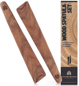 12″ Teak Wooden Spatula for Cast Iron