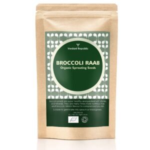 Organic Broccoli RAAB Sprouting Microgreen Seeds by Verdant Republic 250g/500g/1kg | Healthy Superfood | Easy to Sprout in 4 Days| High Germination into Microgreens in 10 days (250g)