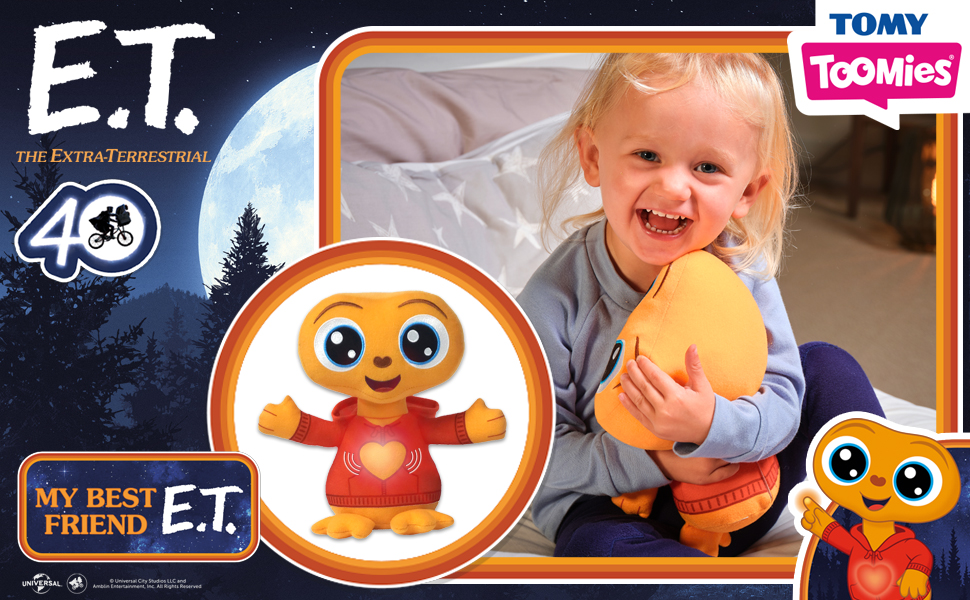 E.T., Extra Terrestrial, my best friend, plush toy, talking toy, night light, 40th anniversary