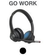 JLab Go Work Pop Wireless Headsets with Microphone - 50+ Playtime Bluetooth Headset for PC