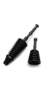 Toilet plunger unblocker with sink plunger