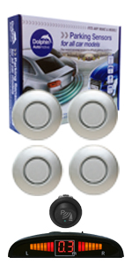 DPS450F Front Display Parking Sensor Kit Dolphin Automotive Silver