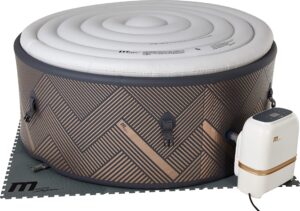 Mono Latest Mspa Portable Hot Tub Round 6 Persons Outdoor Bubble Spa Pool Inflation Smart Filtration