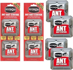 4 X Nippon Ant Killer - Indoor & Outdoor Ant Bait Stations