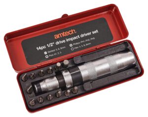 Amtech L2130 14 Piece 13mm (1/2") Drive Impact Driver Se