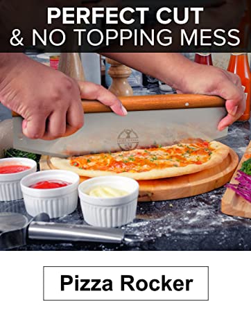 Deer & Oak Pizza Cutter - Pizza Rocker - Pizza Slicer - Cut your Pizzas with Minimal Fuss or Effo...