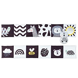 Black & white baby pram book