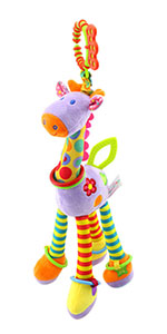 hanging rattle toy giraffe
