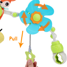Squeaky plush toy activities to promote baby's development.