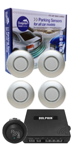 DPS400F Front Audio Parking Sensor Kit Dolphin Automotive Silver