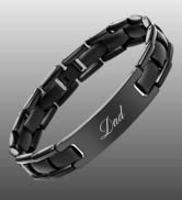 Willis Judd DAD Titanium Bracelet Engraved Love You Dad Carbon Fiber Adjusting Tool & Gift Box In...