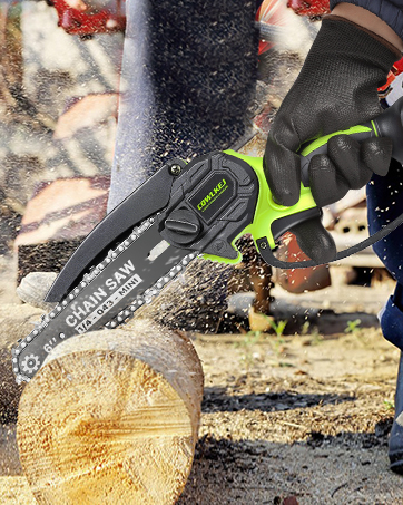 CQWLKEJ Mini Chainsaw, 6inch Electric Chainsaw Cordless with 2PCS Rechargeable Batteries, 2 Chain...