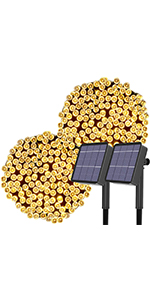 2 pack solar fairy lights
