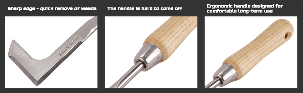 paving and patio wire brush long handle and weeder