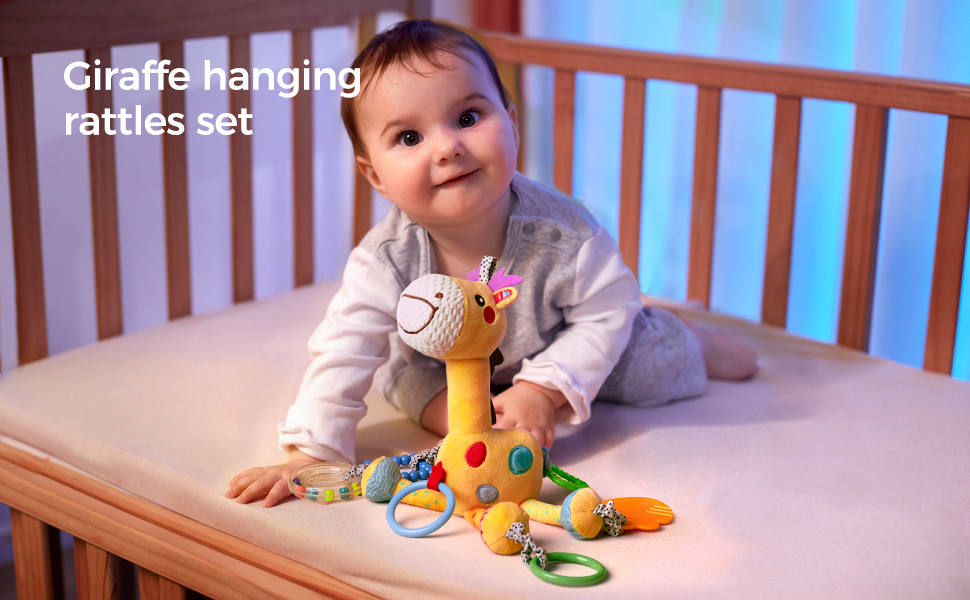 Baby Plush Rattles Rings Hanging Toy