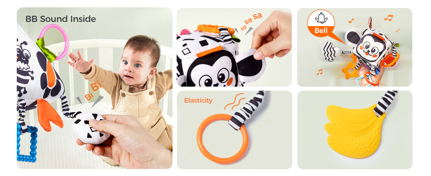black and white pram toys