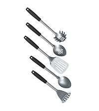 An Image of Pearlised Utensils, 5 piece