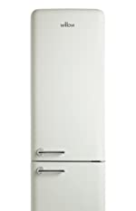 willow, frost free, freestanding, retro, black, energy efficient, fridge freezer, refrigerator