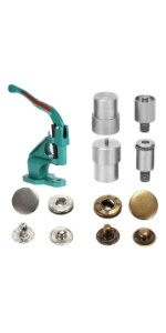 AYNEFY 4Pcs Snap Button Die Mould Snap Button Die Mould Silver Stainless Steel Replacement Kits