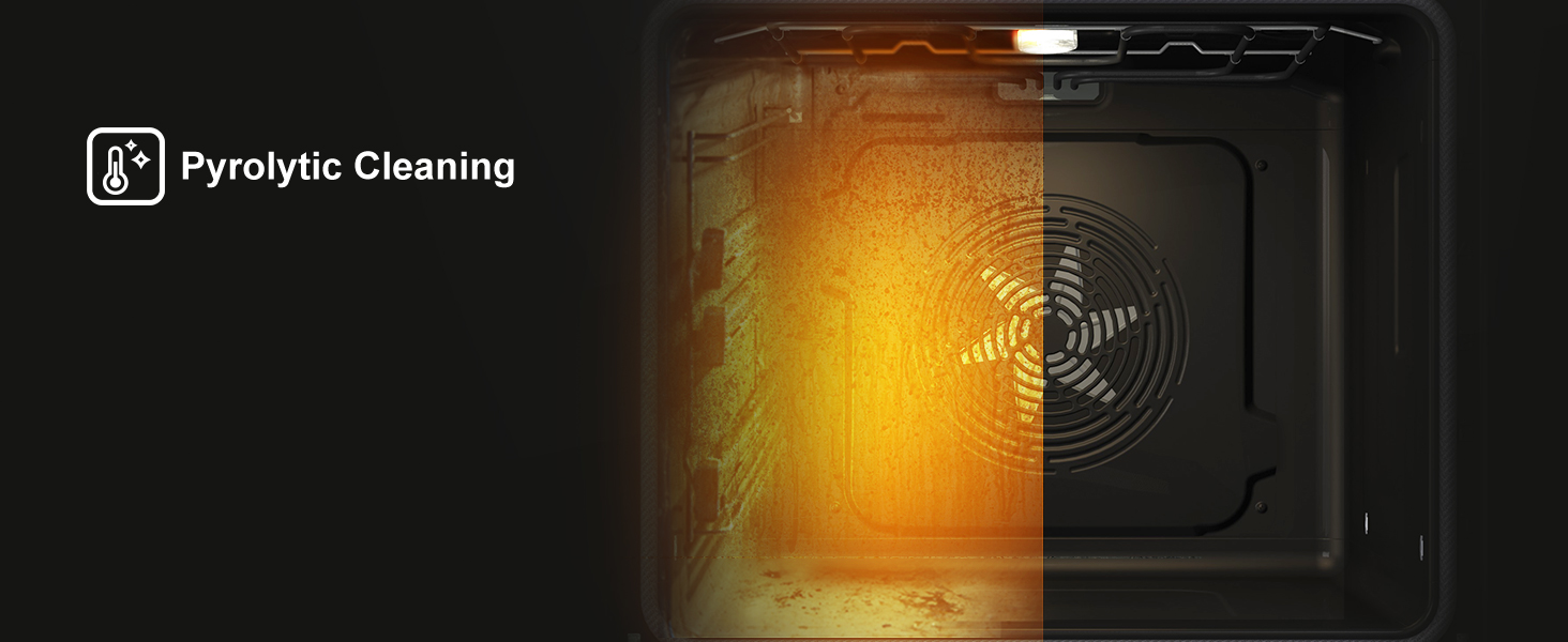 Cleaning the oven is so simple now by selecting this function and wiping away debris left.