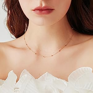 Rose Gold Plated Choker Necklace