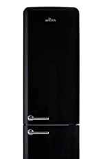 willow, frost free, freestanding, retro, black, energy efficient, fridge freezer, refrigerator