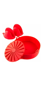 Priceless Homeware Silicone Pot with 2 Oven Gloves