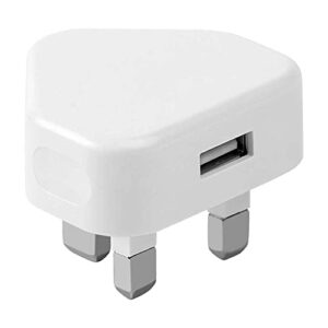 White Usb Plug For Iphone Plugs Uk 3 Pin Usb Adapter Plug Uk Usb Wall Plug-Usb Charger Plug Uk Mobile Phone Mains Chargers Usb Plugs Compatible With Other Mobiles/Iphone/Samsung/Ipads
