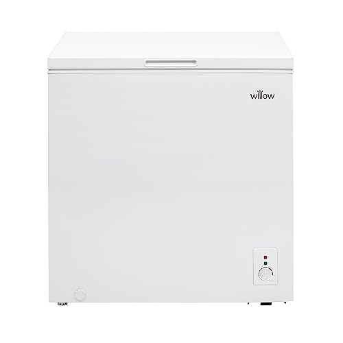 WILLOW W198CFW 199L Chest Freezer Adjustable Thermostat 4* Freezer Rating Mark Proof Finish Removable Storage Basket Low Noise Energy Rating: F White            [Energy Class F]