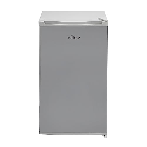 Willow W48UFIS 48cm Under Counter Fridge Low Noise Reversible Door Chill Box Recessed Handle Easy To Clean Mark-Proof Finish Interior Light Energy Rating F Silver            [Energy Class F]