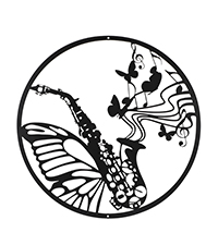 Sax Butterfly Ornament