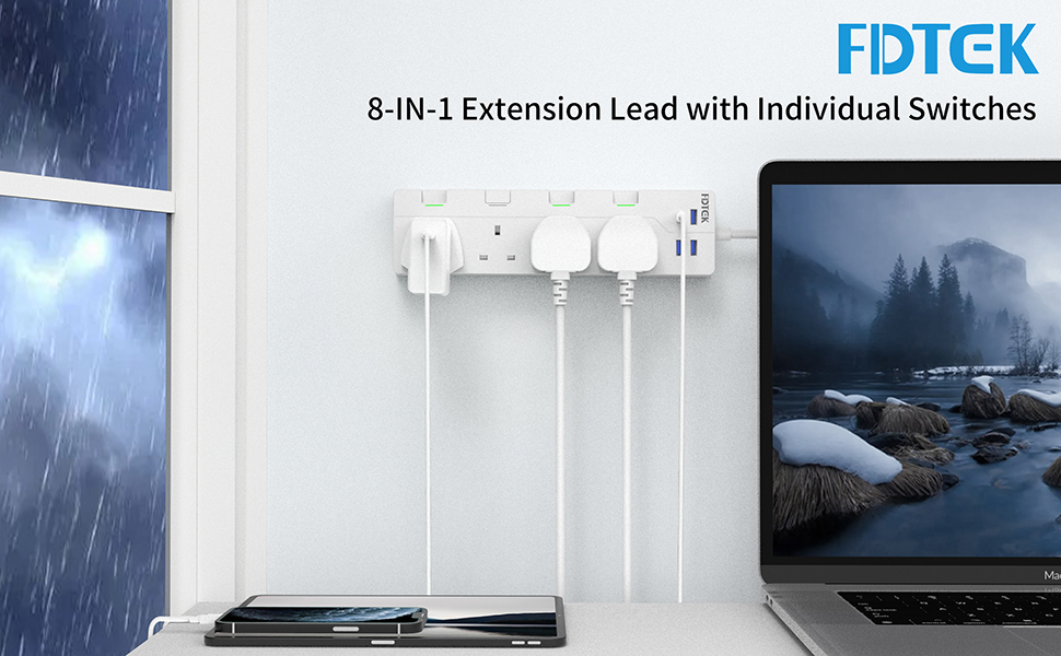 extension lead with usb slots